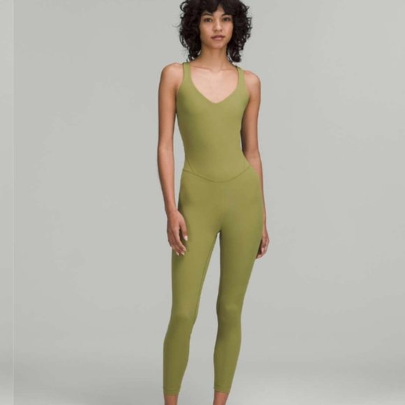 lululemon athletica Pants - Lululemon Align Bodysuit 25" Bronze Green like new